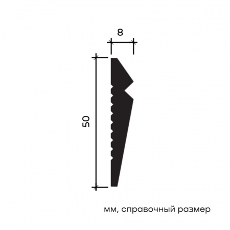 Картинка товара молдинг 6.51.813 европласт 2000*50*8 мм 6.51.813 parketcity-ufa.ru