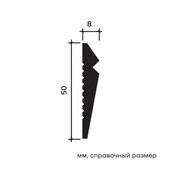 Картинка товара молдинг 6.51.813 европласт 2000*50*8 мм 6.51.813 parketcity-ufa.ru