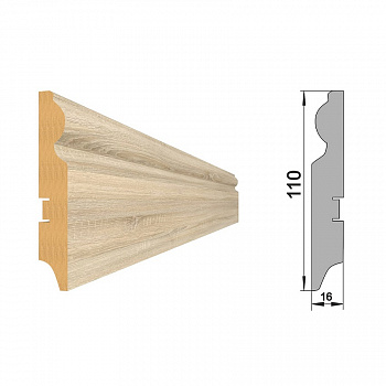 Плинтус МДФ Stella 110С Color Дуб Сонома  ОСТАТОКТ!!! parketcity-ufa.ru