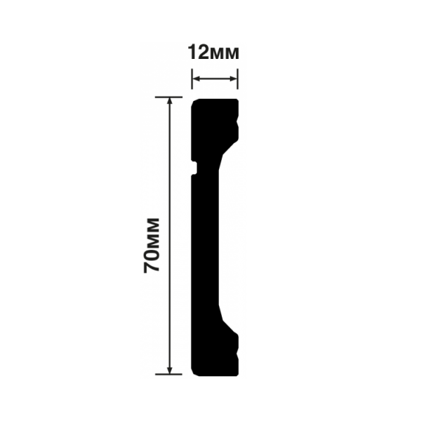 Картинка товара плинтус hiwood b75v1l 2000*75*12 мм B75V1L parketcity-ufa.ru