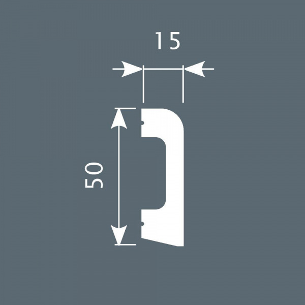 Картинка товара плинтус cosca px013 2000*50*15 мм PX013 parketcity-ufa.ru