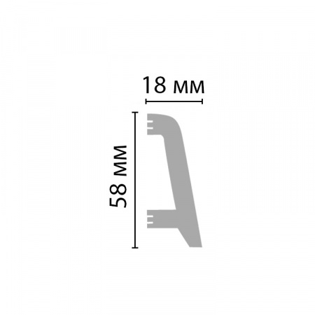 Картинка товара плинтус decomaster d231 2000*58*18 мм D231 parketcity-ufa.ru