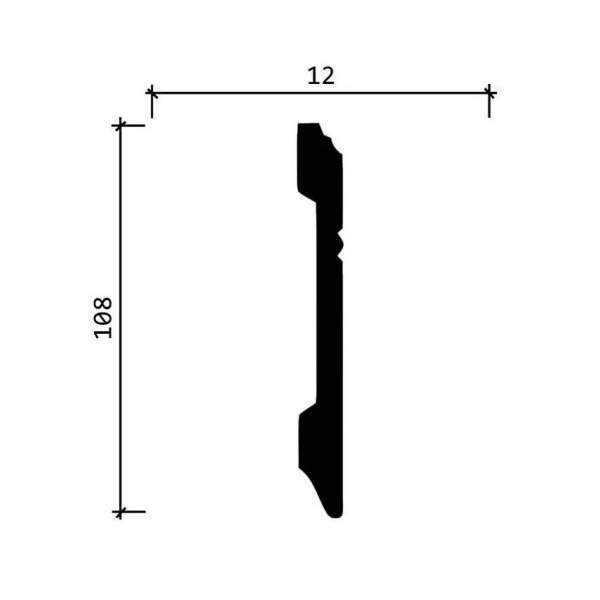 Картинка товара плинтус decor-dizayn dd105 2000*108*12 мм DD105 parketcity-ufa.ru