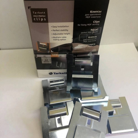 Картинка товара крепеж для плинтуса tarkett clips high profile (32шт/уп) остаток!!! 559530003 parketcity-ufa.ru