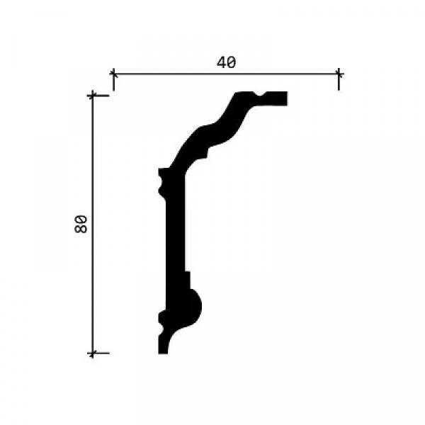 Картинка товара карниз decor-dizayn dd502 2000*80*40 мм DD502 parketcity-ufa.ru