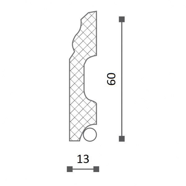 Картинка товара плинтус nmc fb1 2000*60*13 мм 3012612 parketcity-ufa.ru