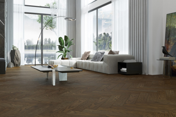 Картинка товара инженерная доска quartz parquet английская елка 413 дуб брауни  33-413 parketcity-ufa.ru