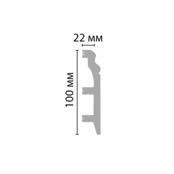 Картинка товара плинтус decomaster 232-112 черный матовый 2400*100*22 мм D232-112 ДМ parketcity-ufa.ru