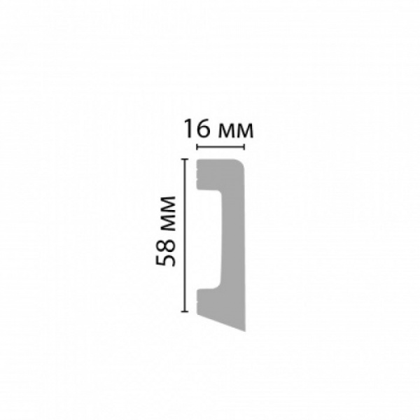 Картинка товара плинтус decomaster d234 2000*58*16 мм D234 parketcity-ufa.ru
