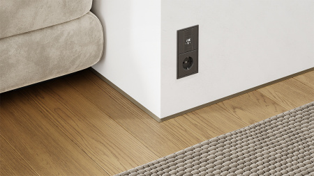 Картинка товара плинтус металлический laconistiq micro 15 classic 2450*15*5 мм 014628 parketcity-ufa.ru