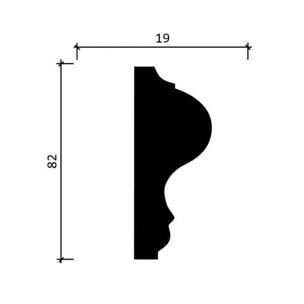 Картинка товара молдинг decor-dizayn dd606 2000*82*19 мм DD606 parketcity-ufa.ru