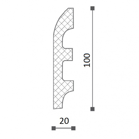 Картинка товара плинтус nmc fl5 2000*100*20 мм 3028043 parketcity-ufa.ru