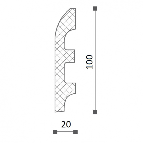 Картинка товара плинтус nmc fl5 2000*100*20 мм 3028043 parketcity-ufa.ru