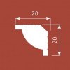 Картинка товара карниз cosca kx020 2000*20*20 мм КХ020 parketcity-ufa.ru
