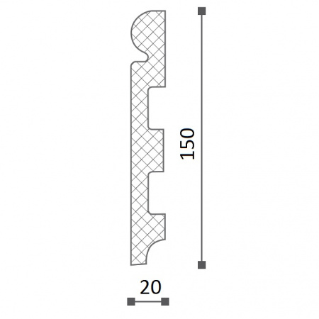 Картинка товара плинтус nmc fl4 2000*150*20 мм 3013707 parketcity-ufa.ru