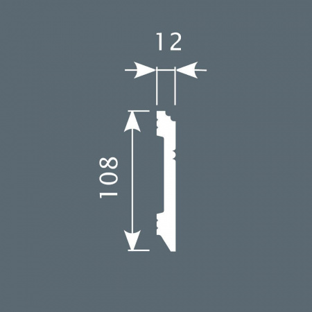 Картинка товара плинтус cosca px005 2000*108*12 мм PX005 parketcity-ufa.ru