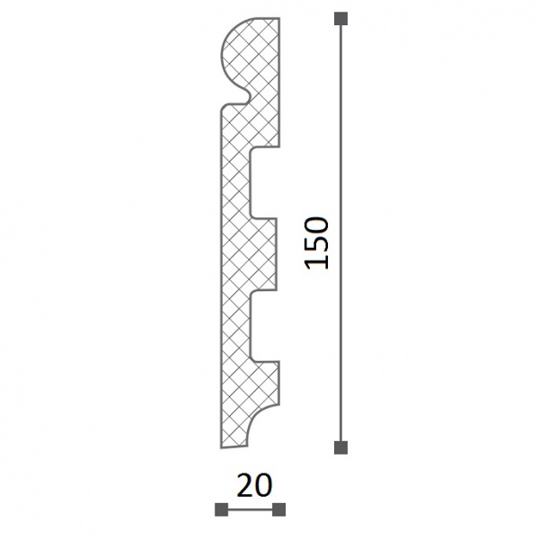 Картинка товара плинтус nmc fl4 2000*150*20 мм 3013707 parketcity-ufa.ru