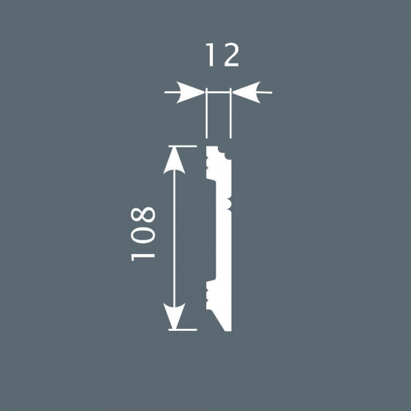 Картинка товара плинтус cosca px005 2000*108*12 мм PX005 parketcity-ufa.ru