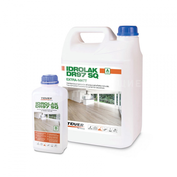 Картинка товара лак для паркета tover idrolak dr97 sq (5+0,5л) 011059 parketcity-ufa.ru