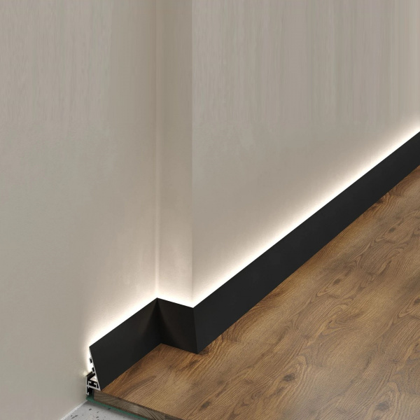 Картинка товара плинтус металлический laconistiq micro light 2450*25*16*5 мм 014632 parketcity-ufa.ru