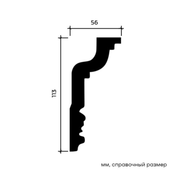 Картинка товара карниз 1.50.119 европласт 2000*113*56 мм 1.50.119 parketcity-ufa.ru