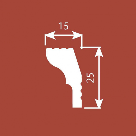 Картинка товара карниз cosca kx010 2000*25*15 мм КХ010 parketcity-ufa.ru