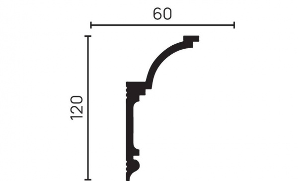 Картинка товара карниз decor-dizayn dd517 2000*120*60 мм DD517 parketcity-ufa.ru