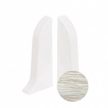 Плинтус Arbiton INDO 135 Дуб Платиновый  СНЯТ!!! (Заглушки (правая+левая))