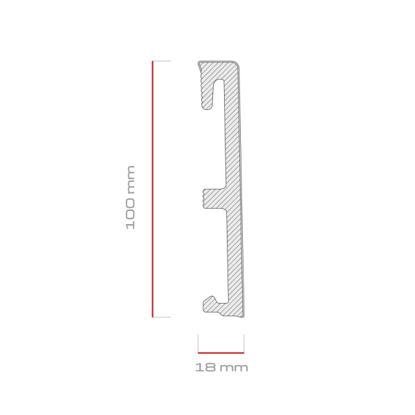 Картинка товара плинтус salag alpha 100 cashmere AP11F4 parketcity-ufa.ru