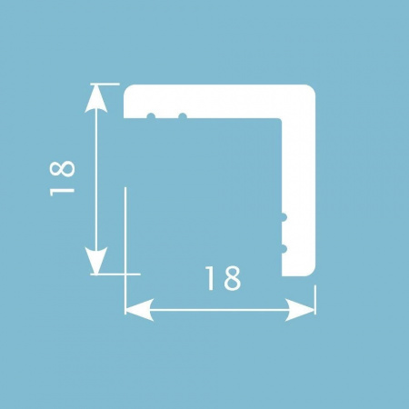 Картинка товара угловой профиль cosca аx002 2000*18*18 мм АХ002 parketcity-ufa.ru