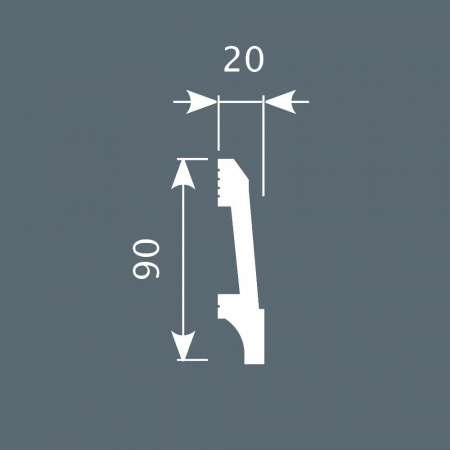 Картинка товара плинтус cosca px023 2000*90*20 мм PX023 parketcity-ufa.ru
