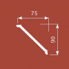 Картинка товара карниз cosca kx031 2000*90*75 мм КХ031 parketcity-ufa.ru