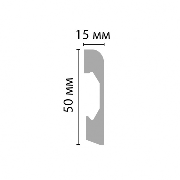 Картинка товара плинтус decomaster a038 2000*50*15 мм A038  parketcity-ufa.ru