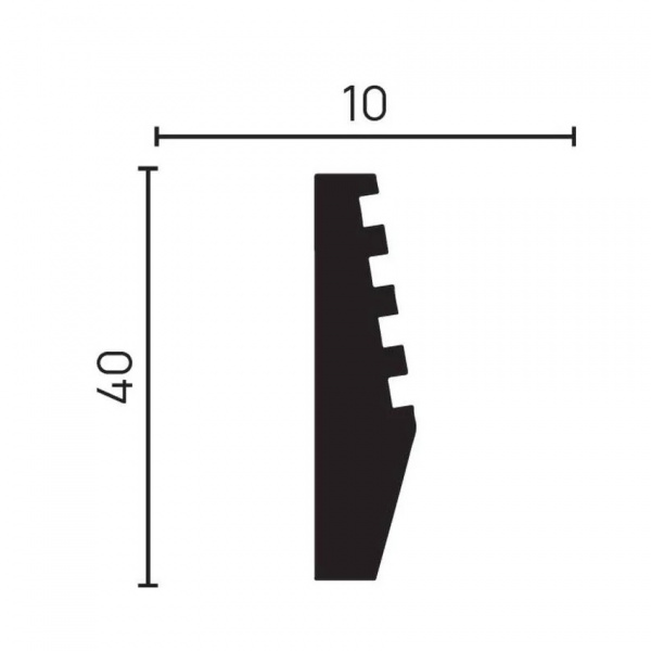 Картинка товара молдинг decor-dizayn dd619 2000*40*10 мм DD619 parketcity-ufa.ru