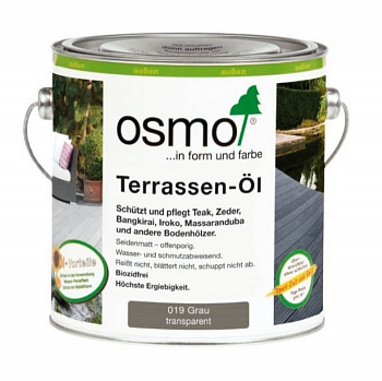 Масло Osmo 019 Terrassen-Oil Cерое (2,5 л) Масло Osmo 019 Terrassen-Oil Cерое (2,5 л)