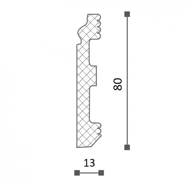 Картинка товара плинтус nmc fl1 2000*80*13 мм DSPLFL200011 parketcity-ufa.ru
