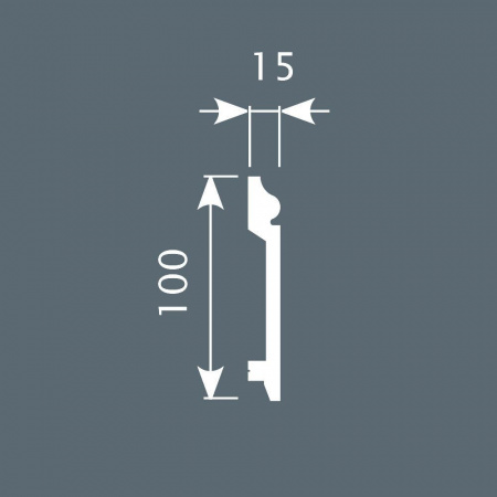 Картинка товара плинтус cosca px026 2000*100*15 мм PX026 parketcity-ufa.ru