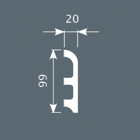 Картинка товара плинтус cosca px014 2000*99*20 мм PX014 parketcity-ufa.ru