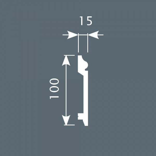 Картинка товара плинтус cosca px026 2000*100*15 мм PX026 parketcity-ufa.ru