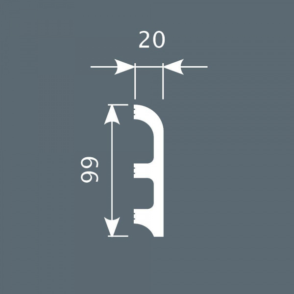 Картинка товара плинтус cosca px014 2000*99*20 мм PX014 parketcity-ufa.ru