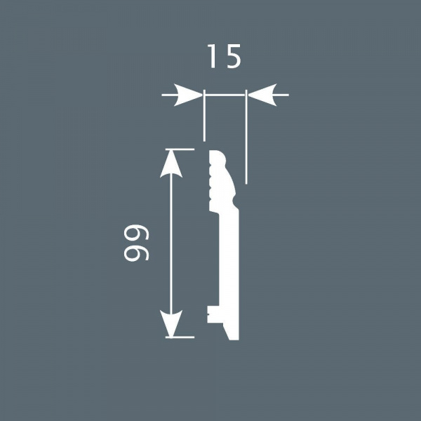 Картинка товара плинтус cosca px027 2000*99*15 мм PX027 parketcity-ufa.ru
