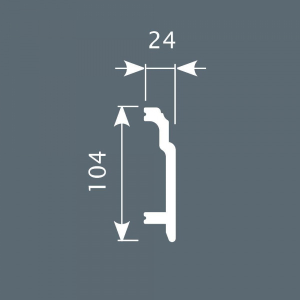 Картинка товара плинтус cosca px003 2000*102*24 мм PX003 parketcity-ufa.ru