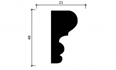 Картинка товара молдинг decor-dizayn dd608 2000*40*21 мм DD608 parketcity-ufa.ru