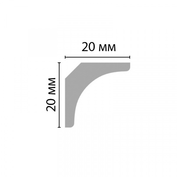 Картинка товара карниз decomaster d133 2000*20*20 мм D133 parketcity-ufa.ru