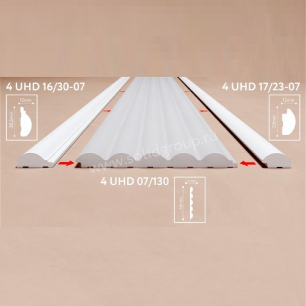 Картинка товара панель solid 01/130l белая 2800*130*15 мм 4 UHD 01/130L  parketcity-ufa.ru