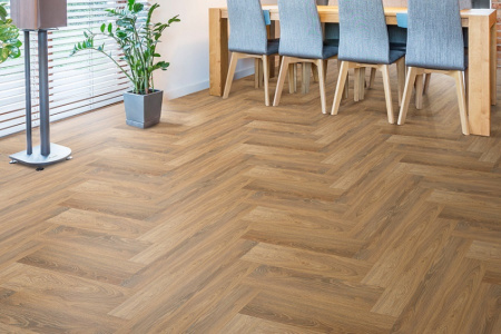 Картинка товара spc-ламинат floor factor елка 15 дуб табак коричневый HB15 parketcity-ufa.ru
