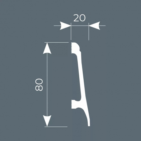 Картинка товара плинтус cosca px018 2000*80*20 мм PX018 parketcity-ufa.ru