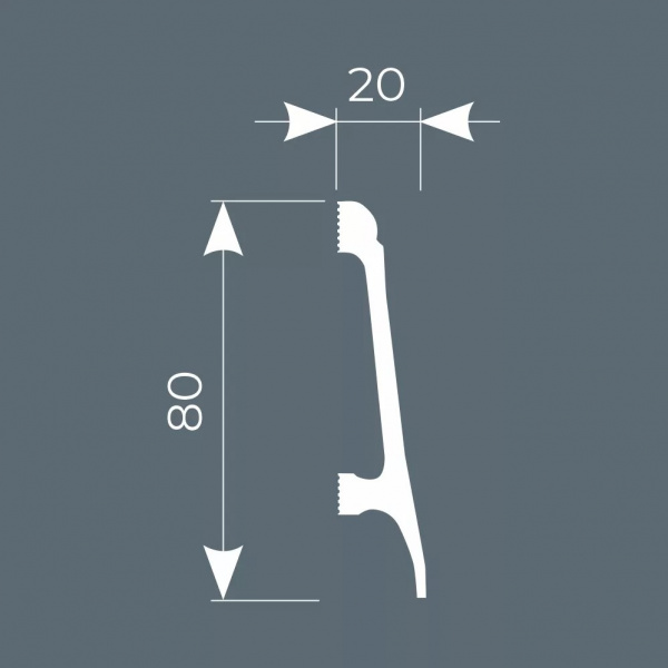 Картинка товара плинтус cosca px018 2000*80*20 мм PX018 parketcity-ufa.ru