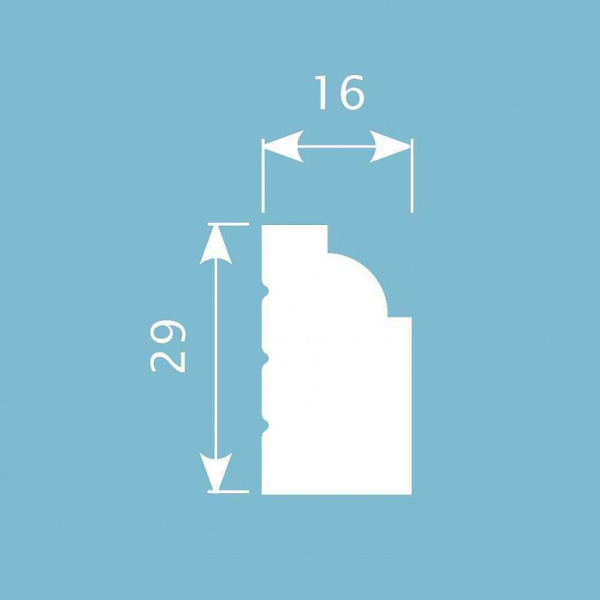 Картинка товара мx004 молдинг cosca 2000*29*16 мм МХ004 parketcity-ufa.ru