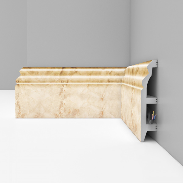 Картинка товара плинтус decomaster 232-80 мрамор голд 2400*100*22 мм D232-80 ДМ parketcity-ufa.ru